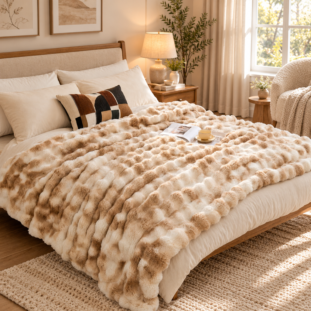 Luxury Faux Fur Throw Blanket