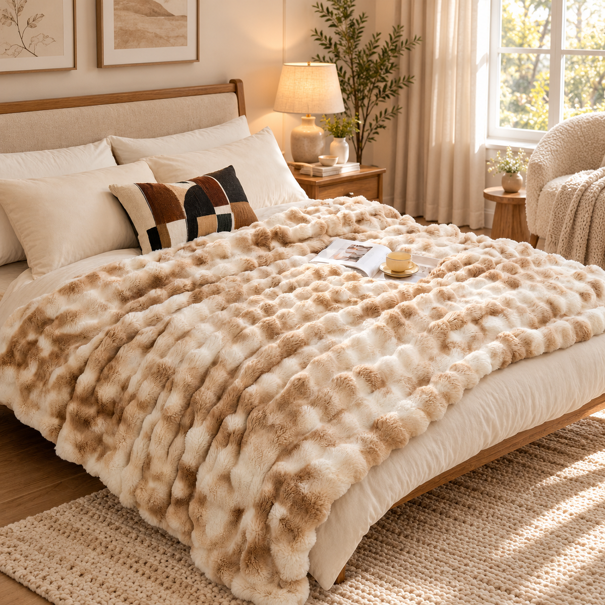 Luxury Faux Fur Throw Blanket