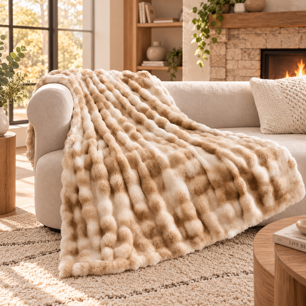 Luxury Faux Fur Throw Blanket