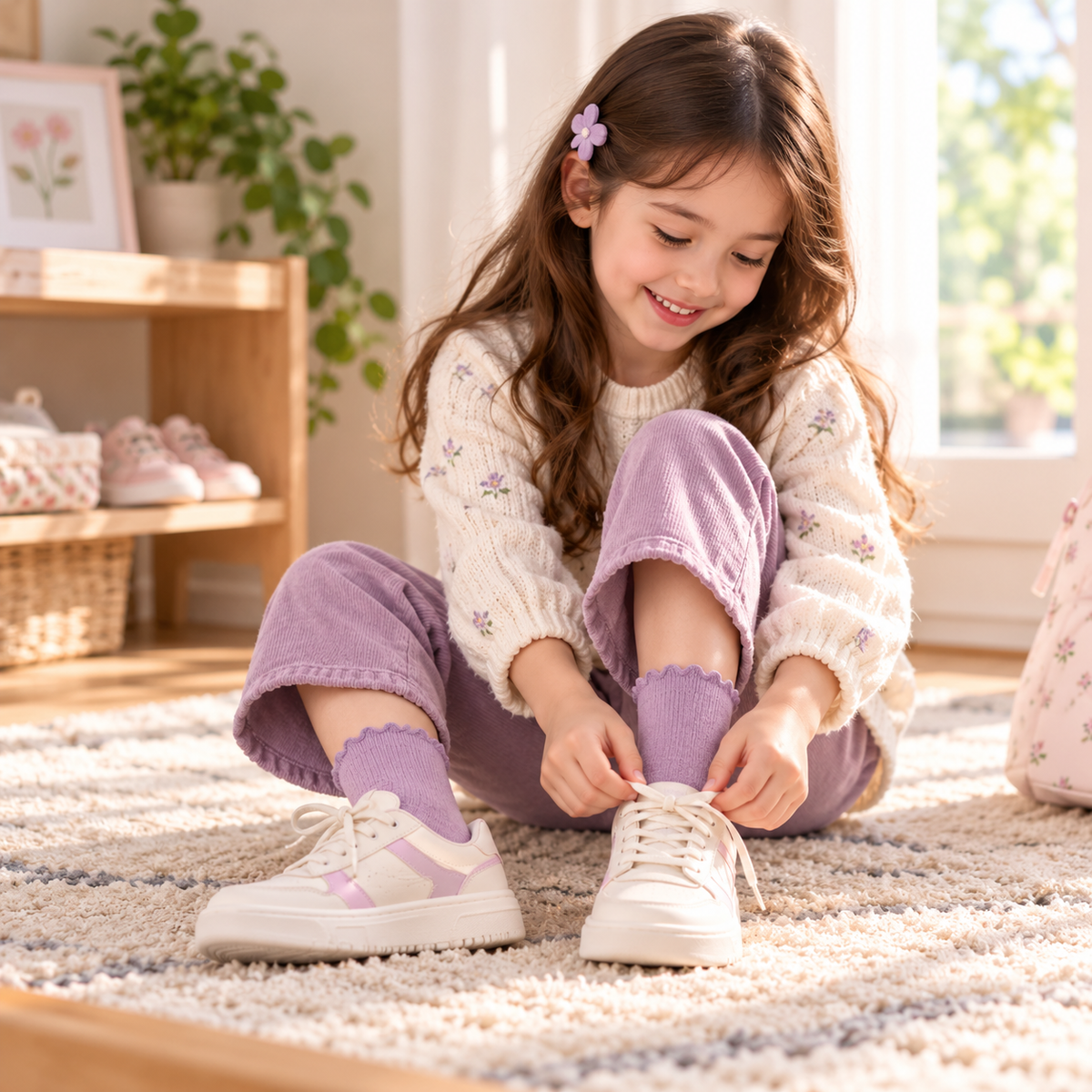 Girls' Ruffle Thermal Socks – 3 Pack